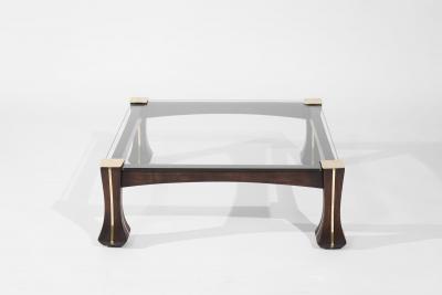 Luciano Frigerio Luciano Frigerio Mahogany and Brass Ussaro Coffee Table C 1970s