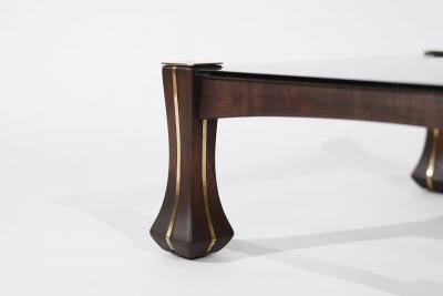 Luciano Frigerio Luciano Frigerio Mahogany and Brass Ussaro Coffee Table C 1970s