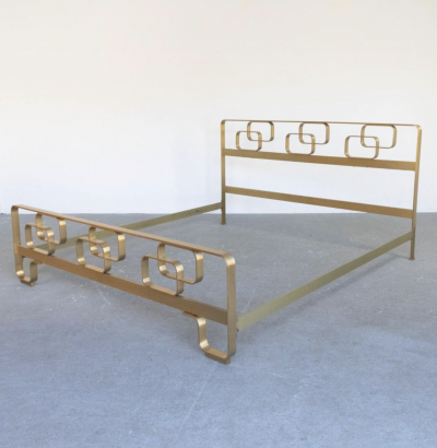 Luciano Frigerio Mid Century Brass Bed by Luciano Frigerio 1970s