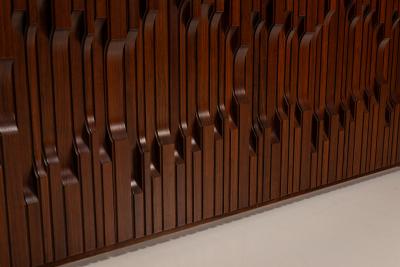 Luciano Frigerio Norman Sideboard in Walnut by Luciano Frigerio Italy 1970s