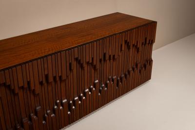 Luciano Frigerio Norman Sideboard in Walnut by Luciano Frigerio Italy 1970s