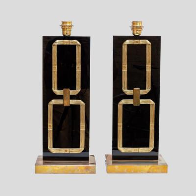 Luciano Frigerio PAIR OF 1970S TABLE LAMPS BY LUCIANO FRIGERIO