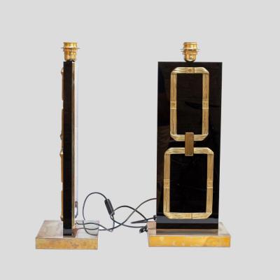 Luciano Frigerio PAIR OF 1970S TABLE LAMPS BY LUCIANO FRIGERIO