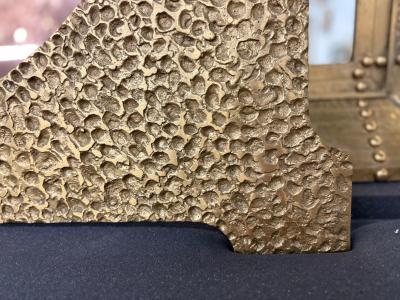 Luciano Frigerio Pair Of Italian Modern Bronze Mirrors By Luciano Frigerio