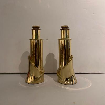 Luciano Frigerio Pair of Bronze Lamps by Luciano Frigerio Italian 1980s