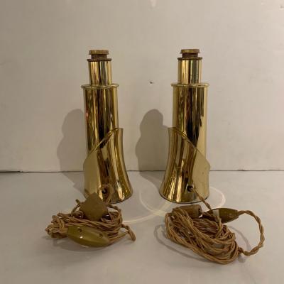 Luciano Frigerio Pair of Bronze Lamps by Luciano Frigerio Italian 1980s