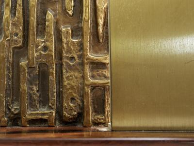 Luciano Frigerio Pair of Italian Bronze Table Lamps by Luciano Frigerio