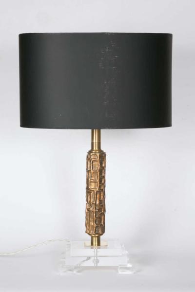 Luciano Frigerio Pair of bronze table lamps