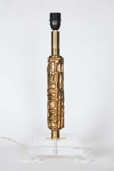 Luciano Frigerio Pair of bronze table lamps