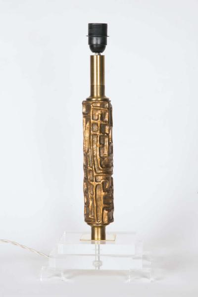 Luciano Frigerio Pair of bronze table lamps