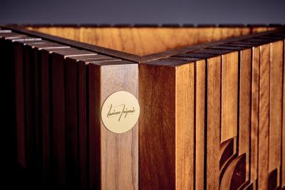Luciano Frigerio Sculptural Brutalist Dining Table with glass top by Luciano Frigerio