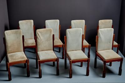 Luciano Frigerio Set of 8 Brutalist Dining Chairs Chairs by Luciano Frigerio
