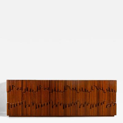 Luciano Frigerio Sideboard Model Norman in African Walnut by Luciano Frigerio Italy 1970s