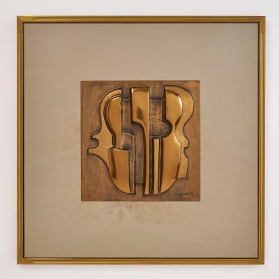 Luciano Frigerio Square Sculptural Mirror by Frigerio Italy 1990s