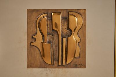 Luciano Frigerio Square Sculptural Mirror by Frigerio Italy 1990s