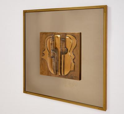 Luciano Frigerio Square Sculptural Mirror by Frigerio Italy 1990s