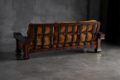 Luciano Frigerio Three Seat Sofa by Luciano Frigerio for Frigerio di Desio Italy 1970s