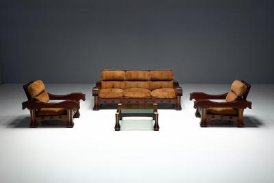 Luciano Frigerio Three Seat Sofa by Luciano Frigerio for Frigerio di Desio Italy 1970s