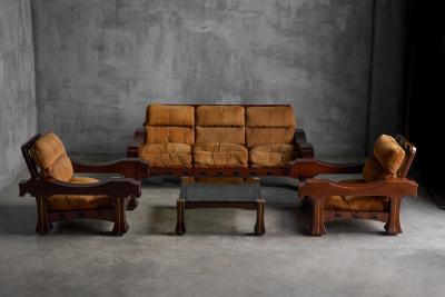 Luciano Frigerio Three Seat Sofa by Luciano Frigerio for Frigerio di Desio Italy 1970s