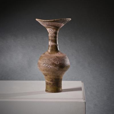Lucie Rie LUCIE RIE VASE WITH FLARING LIP MIXED STONEWARE CIRCA 1985