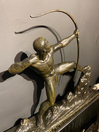 Lucien Gibert Lucien Gibert Bronze Statue The Archer French Art Deco Sculpture