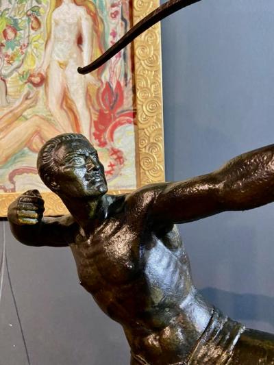 Lucien Gibert Lucien Gibert Bronze Statue The Archer French Art Deco Sculpture