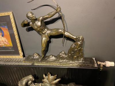 Lucien Gibert Lucien Gibert Bronze Statue The Archer French Art Deco Sculpture