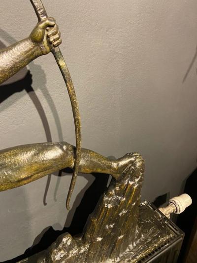 Lucien Gibert Lucien Gibert Bronze Statue The Archer French Art Deco Sculpture