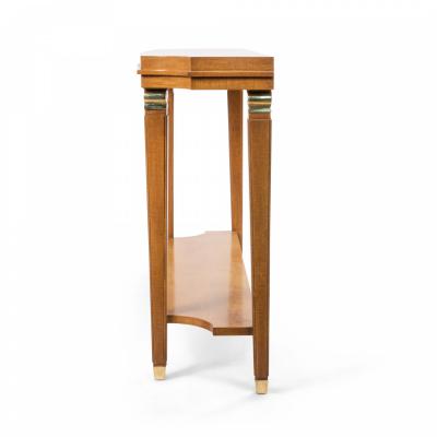 Lucien Rollin Customizable French Mid Century Sycamore Console Table