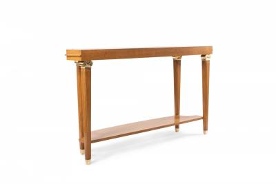 Lucien Rollin Customizable French Mid Century Sycamore Console Table