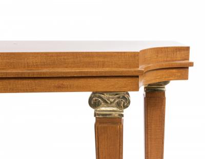 Lucien Rollin Customizable French Mid Century Sycamore Console Table