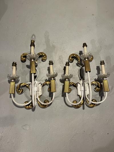 Lucien Rollin Lucien Rollin Gilt Sconces
