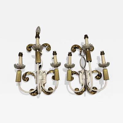 Lucien Rollin Lucien Rollin Gilt Sconces