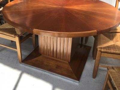 Lucien Rollin Lucien Rollin Spectacular Pure Large Round Dining Table with Central Foot