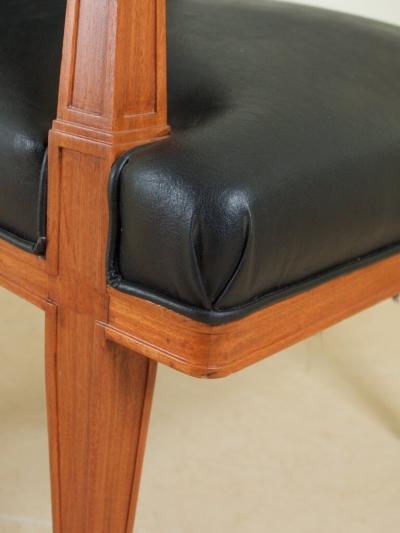 Lucien Rollin Lucien Rollin three armchairs in satinwood and bronze