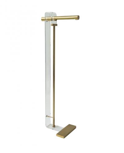Lucite Bronze Telescopic Floor Lamp