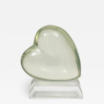 Lucite Heart Sculpture by Shlomi Haziza