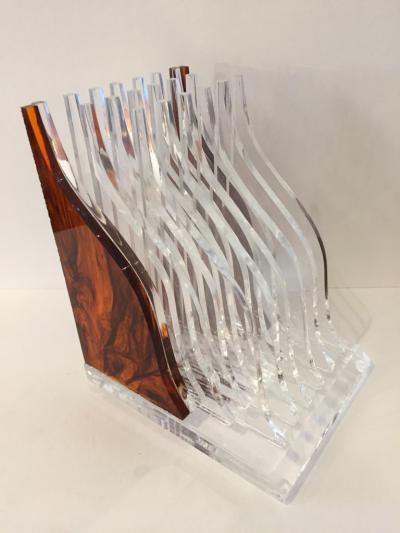 Lucite Tortoise Celluloid Streamline Book Ends