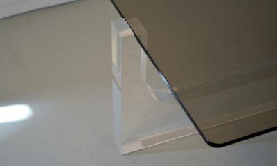 Lucite and Glass Coffee Table