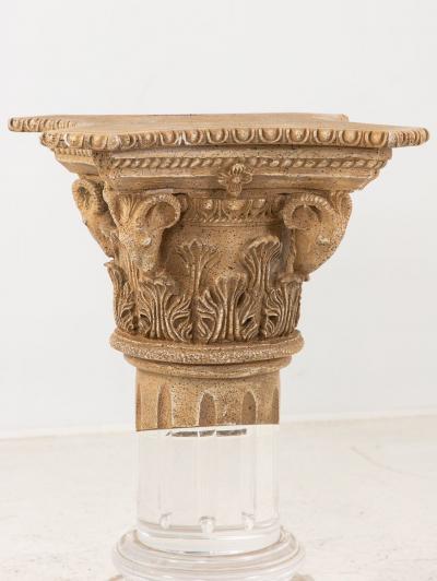 Lucite and Limestone Column or Pedestal