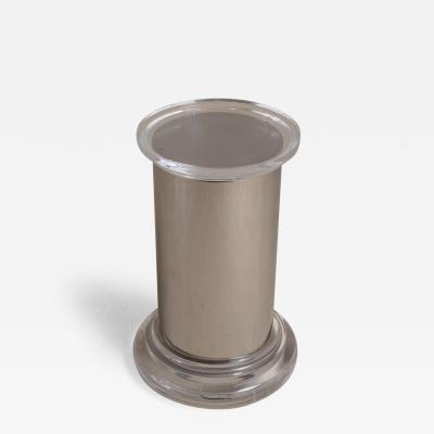 Lucite and Steel Pedestal Base 1970s