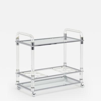 Lucite bar cart