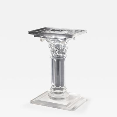 Lucite column pedestal