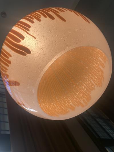Ludovico Diaz de Santillana Anemone pendant chandelier in glass by Ludovico Diaz de Santillana for Venini