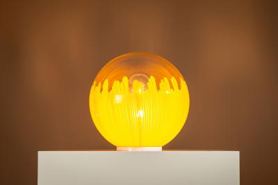 Ludovico Diaz de Santillana Lamp 831 in Orange by Ludovico Diaz de Santillana for Venini Italy 1960s