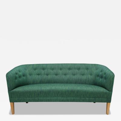 Ludvig Pontoppidan Ludvig Pontoppidan Danish Cabinetmaker Wool Sofa circa 1940