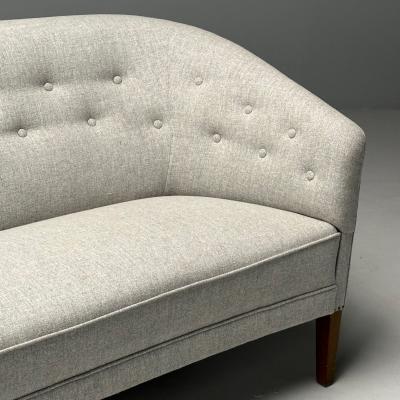Ludvig Pontoppidan Ludvig Pontoppidan Danish Mid Century Modern Sofa Light Gray Wool 1950s