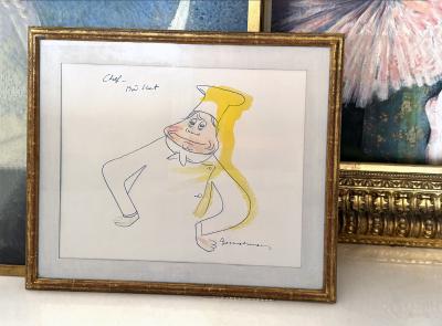 Ludwig Bemelmans Snobby Chef Big Hat Upscale Restaurant Theme