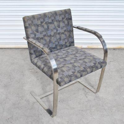 Ludwig Mies Van Der Rohe 1 Stainless Steel Flat Bar Mies Van Der Rohe Brno Chair for Knoll