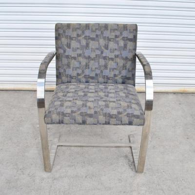 Ludwig Mies Van Der Rohe 1 Stainless Steel Flat Bar Mies Van Der Rohe Brno Chair for Knoll